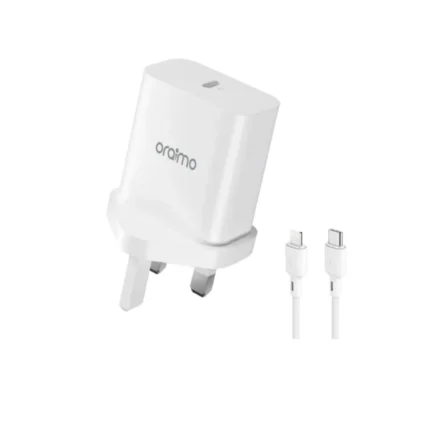 oraimo HyperGaN 65W Charger Kit (PowerCube 66) 65W Power Output Triple Port (2x USB-C, 1x USB-A) GaN Technology PD 3.0 & PPS Support