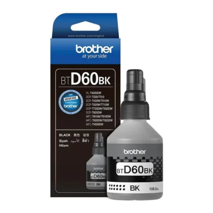 Brother Genuine BTD60BK Ultra High-Yield Black Ink Bottle