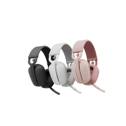 Logitech Zone Vibe 100 Wireless Bluetooth 5.2 Headset, 40mm Drivers, Dual Noise-Canceling Mics, Flip-to-Mute, 20H Playback, USB-C Charging