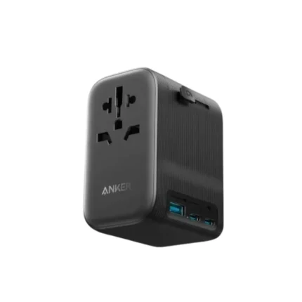 Anker Nano Travel Adapter (4-in-1, 65W) 65W Power Output 2x USB-C + 1x USB-A + 1x AC Outlet Global Compatibility (US/UK/EU/AU)