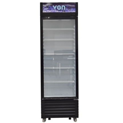 VON VZC38DXK Vertical cooler, 369 Litres - Black
