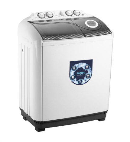 VON VWM-11TALK Twin Tub Washing Machine 11KG - Black