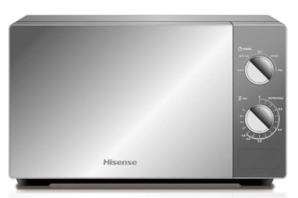 Hisense H20-MOMS10 Mechanical Solo Microwave Oven, 20L - Silver